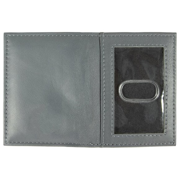 Genuine Leather Credit Crad Case Men Slim Wallet Gray Mini Bifold ID Gift - Picture 7 of 14